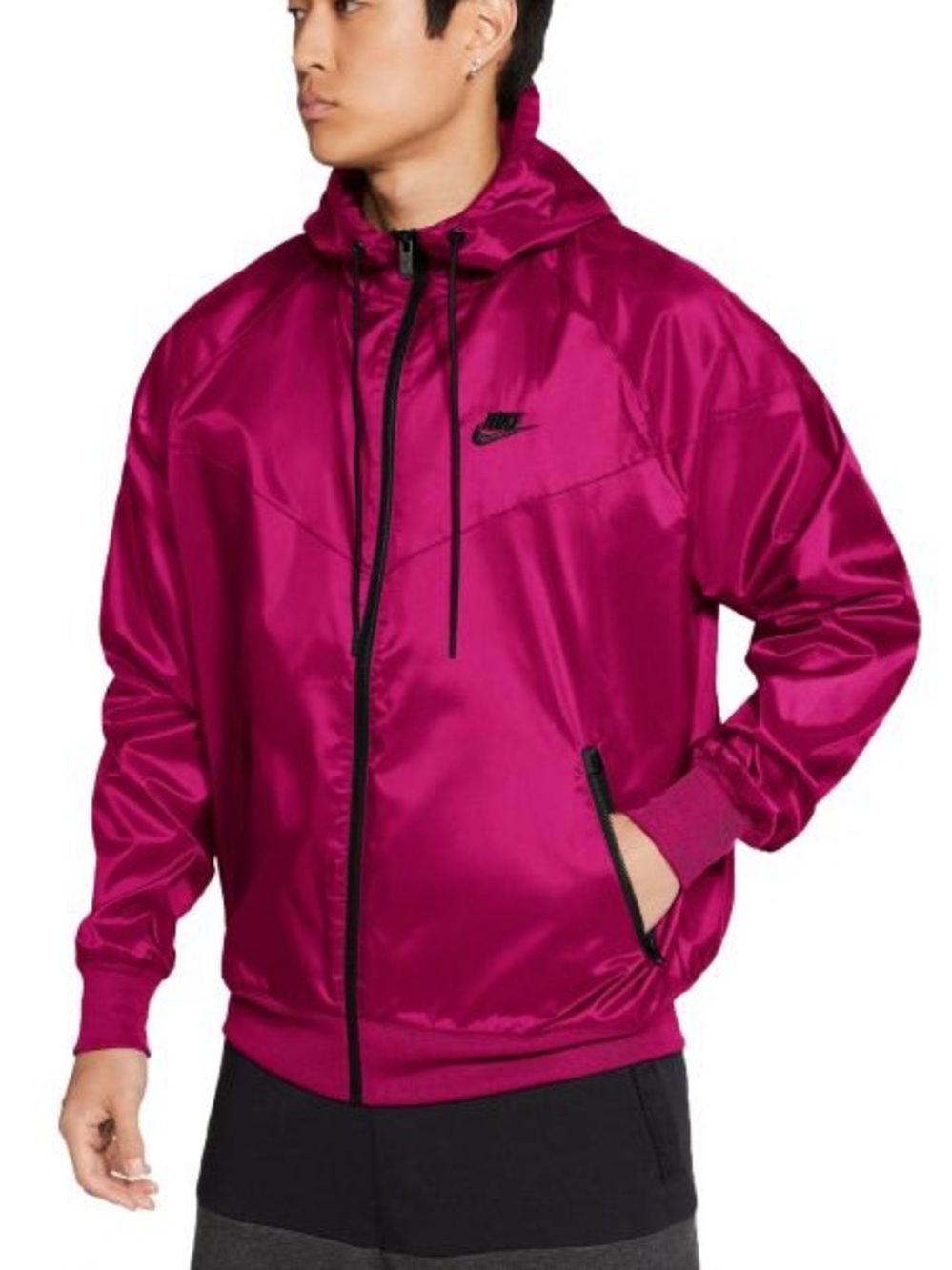 Nike Men's Sportswear Windrunner Hooded Jacket in Fireberry Size Large NWT